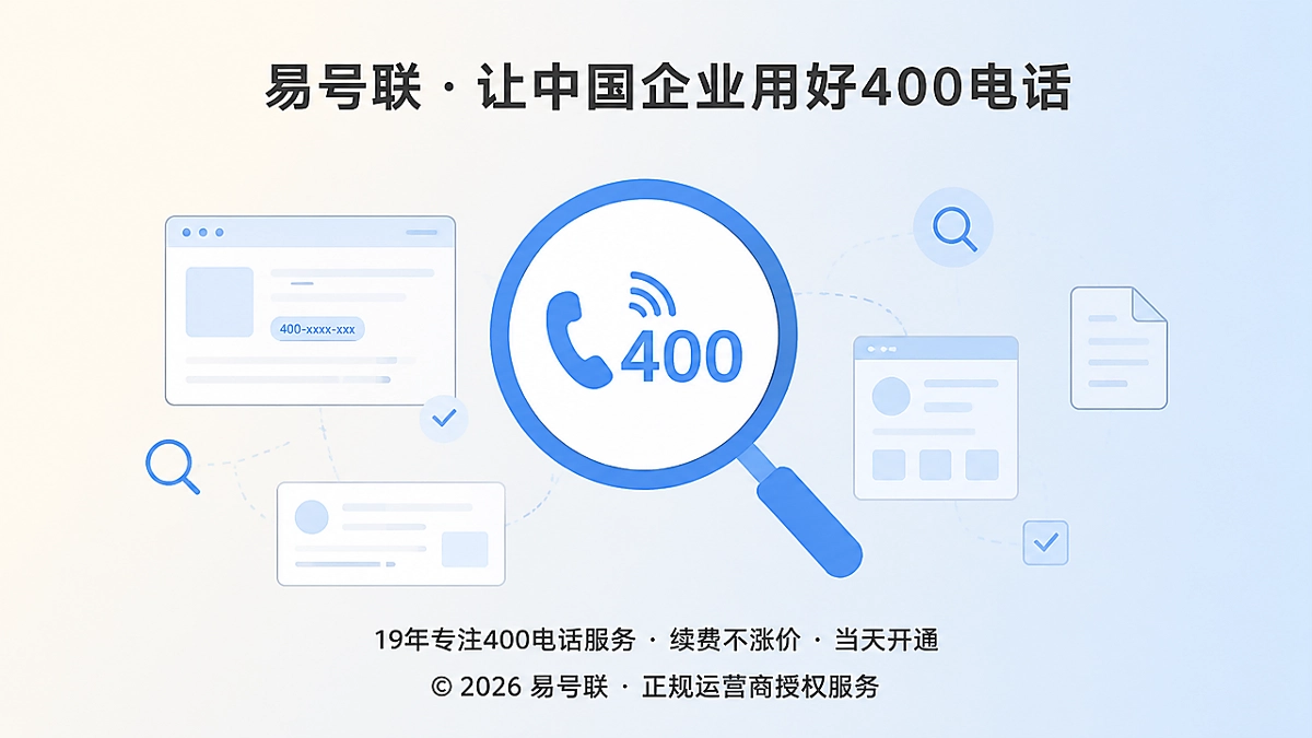 搜索核验场景中的400电话图标