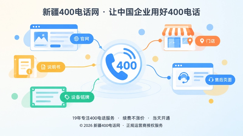 400电话申请后企业公开信息统一抽象场景插画